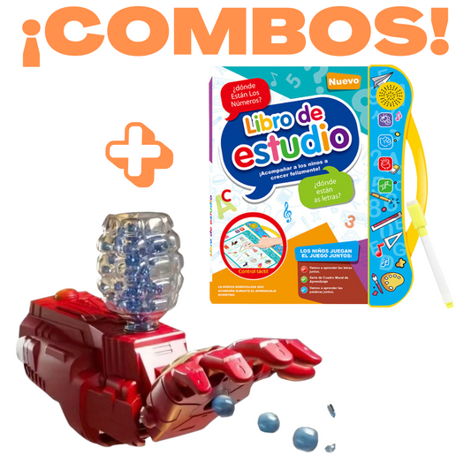 COMBO 2 X 1 ! GUANTES DE IRON MAN CON HIDROGEL + LIBRO DE APRENDIZAJE ¡OFERTA ENVÍO GRATIS + PAGO CONTRA ENTREGA!