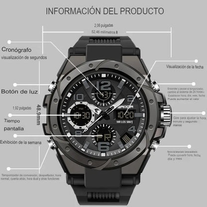 🔩 Duro como el acero , fuerte como tu: Reloj Sanda 6008 🔩