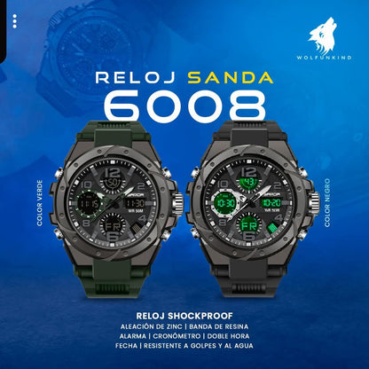🔩 Duro como el acero , fuerte como tu: Reloj Sanda 6008 🔩